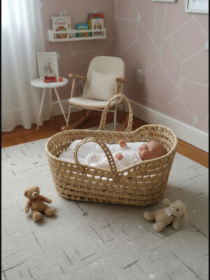 Couffin poupée en feuille de palmier