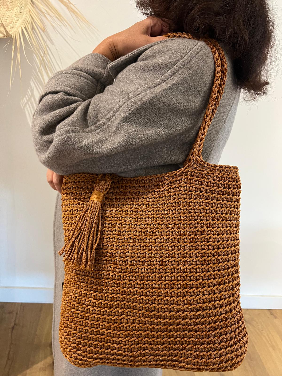 Sacs fourre-tout en corde tressée faits main