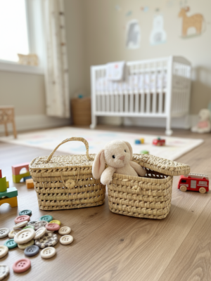 Vanity Tressé Artisanal Marocain – L'Élégance Naturelle du Fait-Main