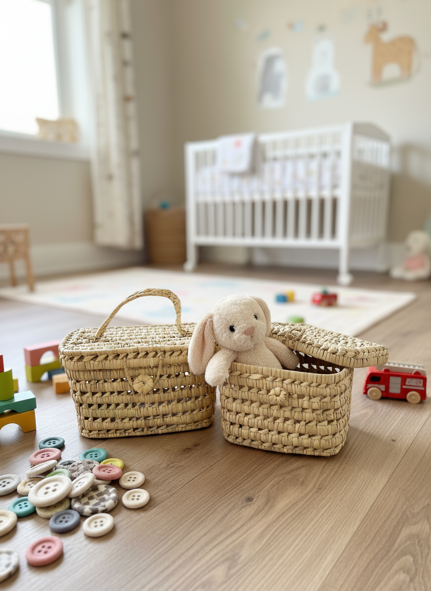 Vanity Tressé Artisanal Marocain – L'Élégance Naturelle du Fait-Main