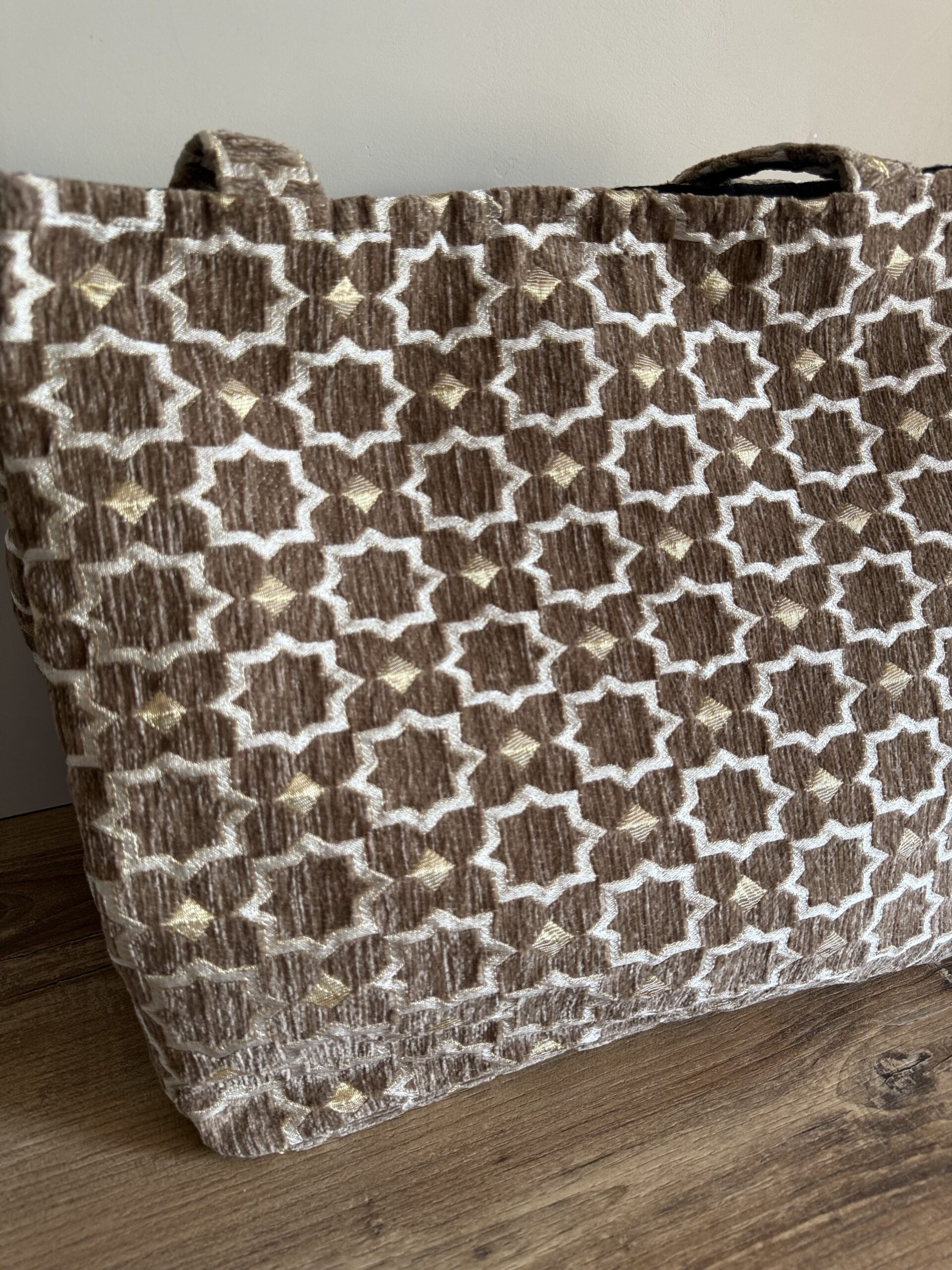 Sac Fourre-Tout "Zellige" en Velours Tendance – Image 5