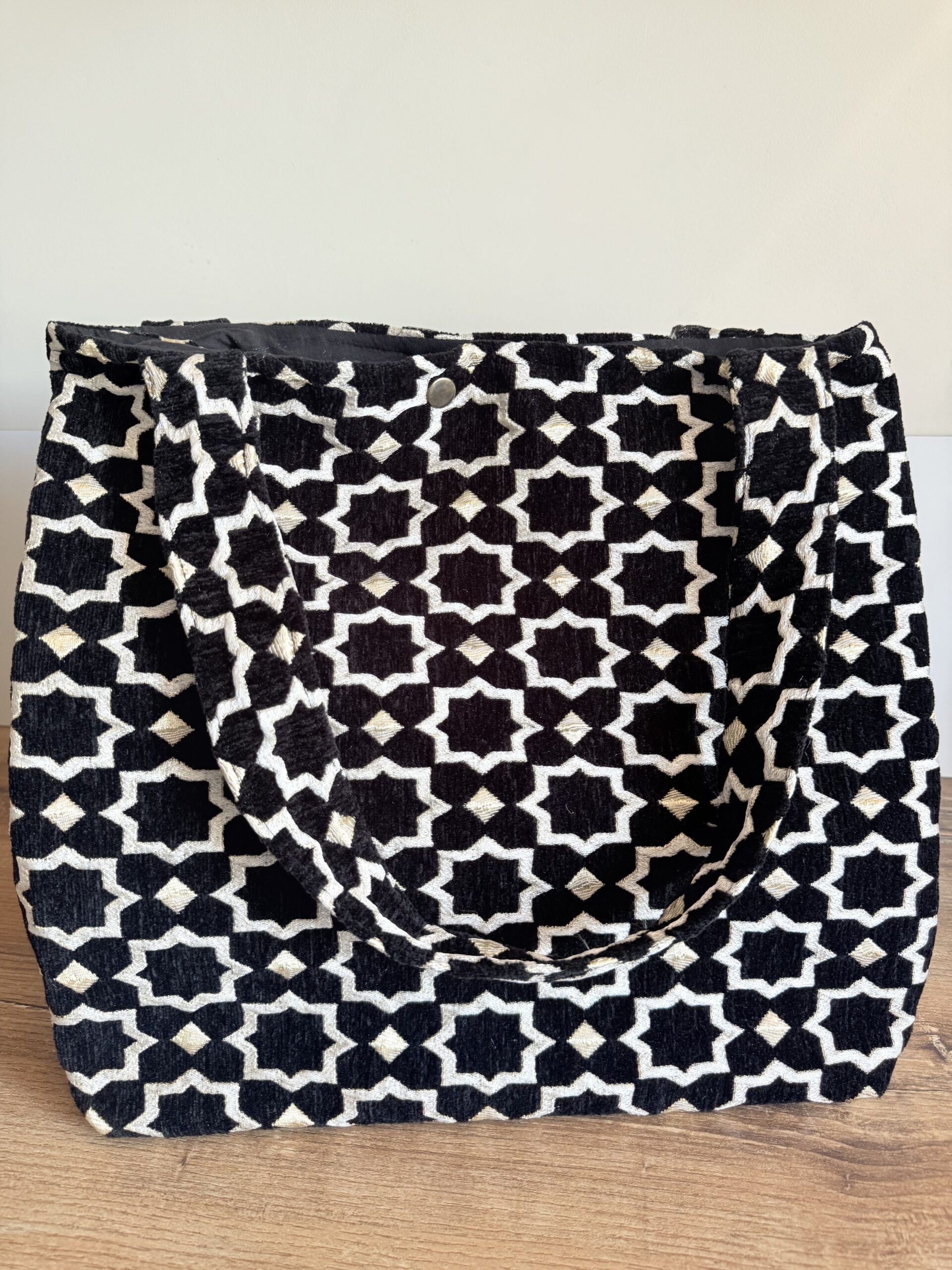 Sac Fourre-Tout "Zellige" en Velours Tendance – Image 9