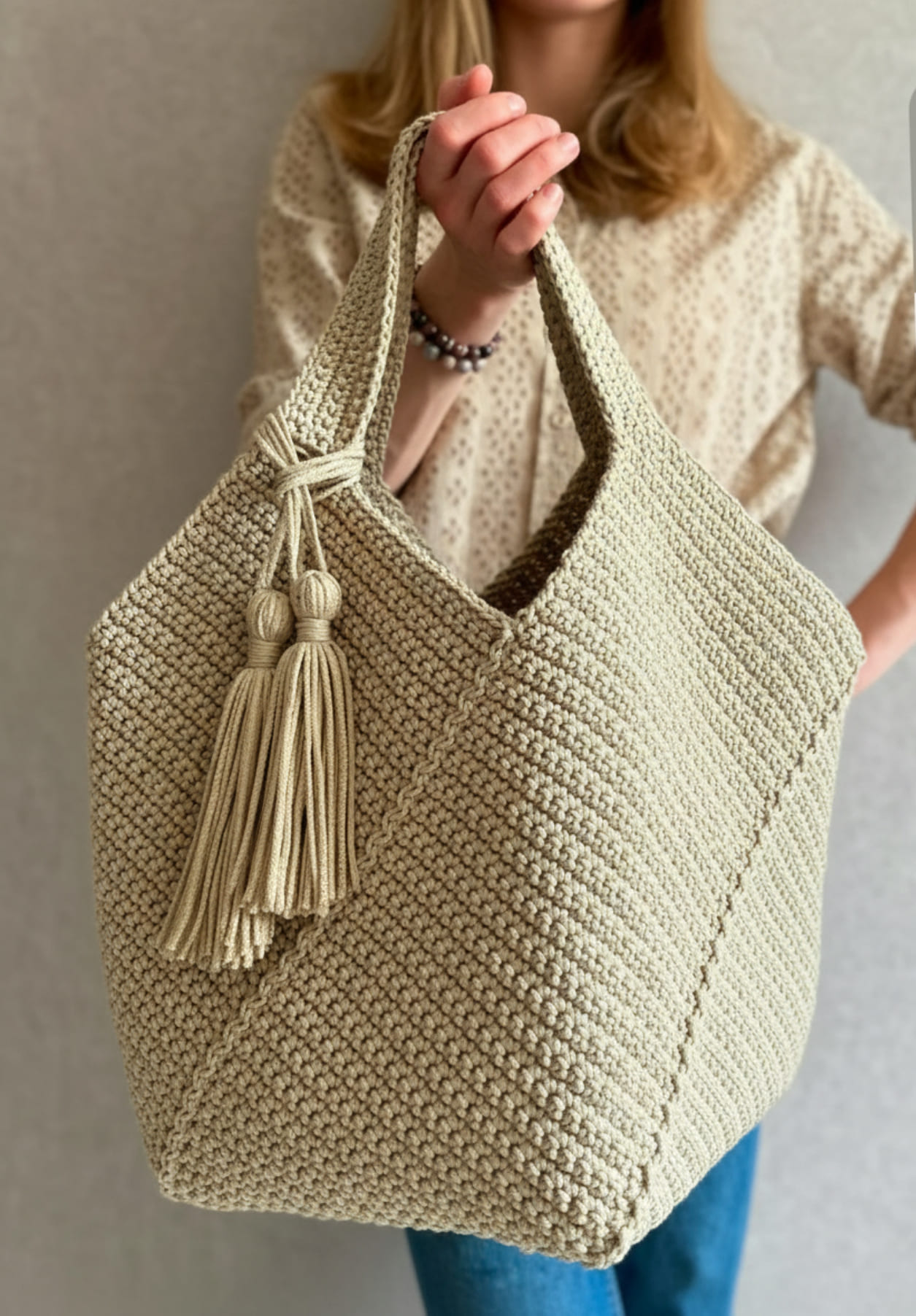Sac fourre-tout (Tote Bag) en corde tressée – Image 3