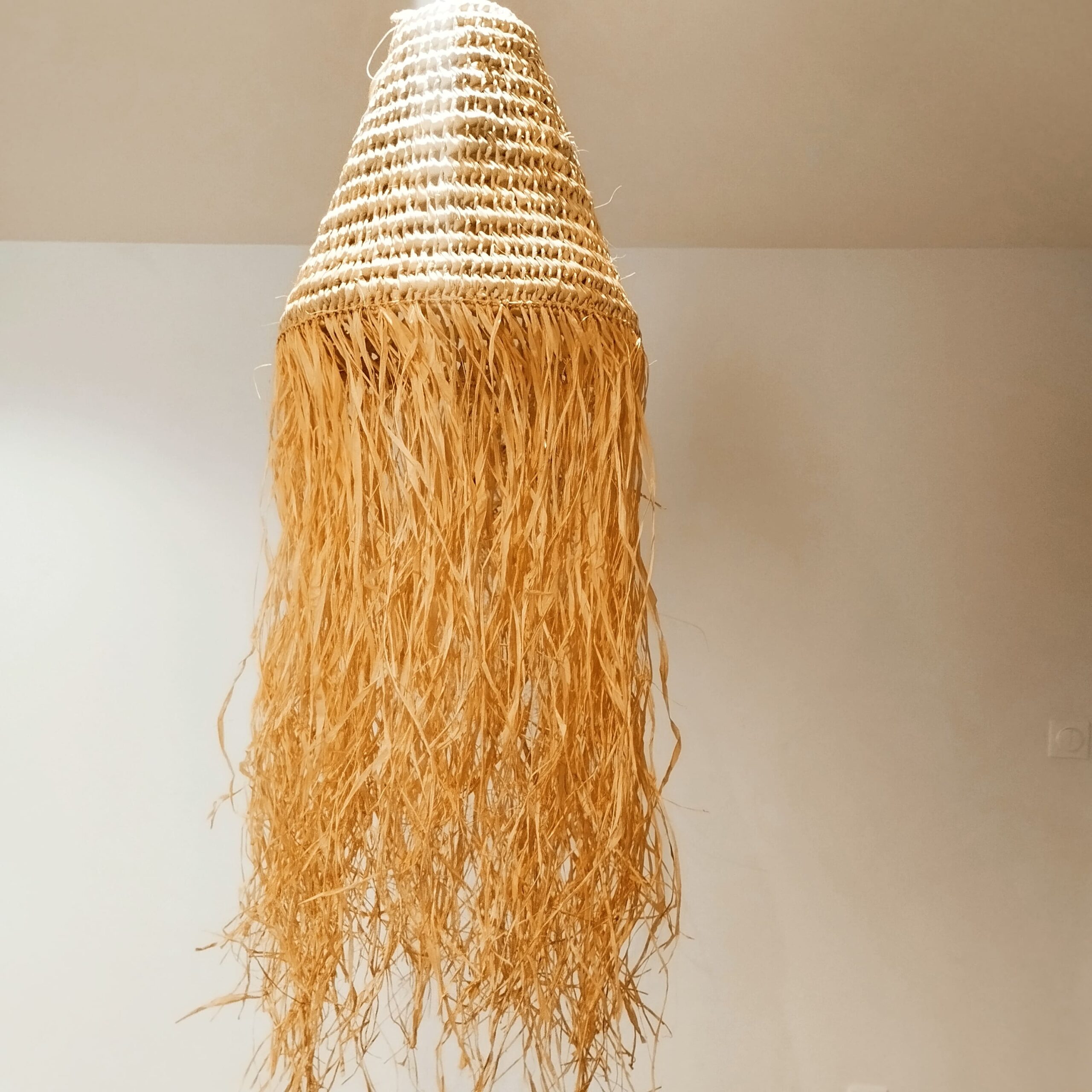 Suspension XL en Fibres Naturelles & Raphia – Image 2