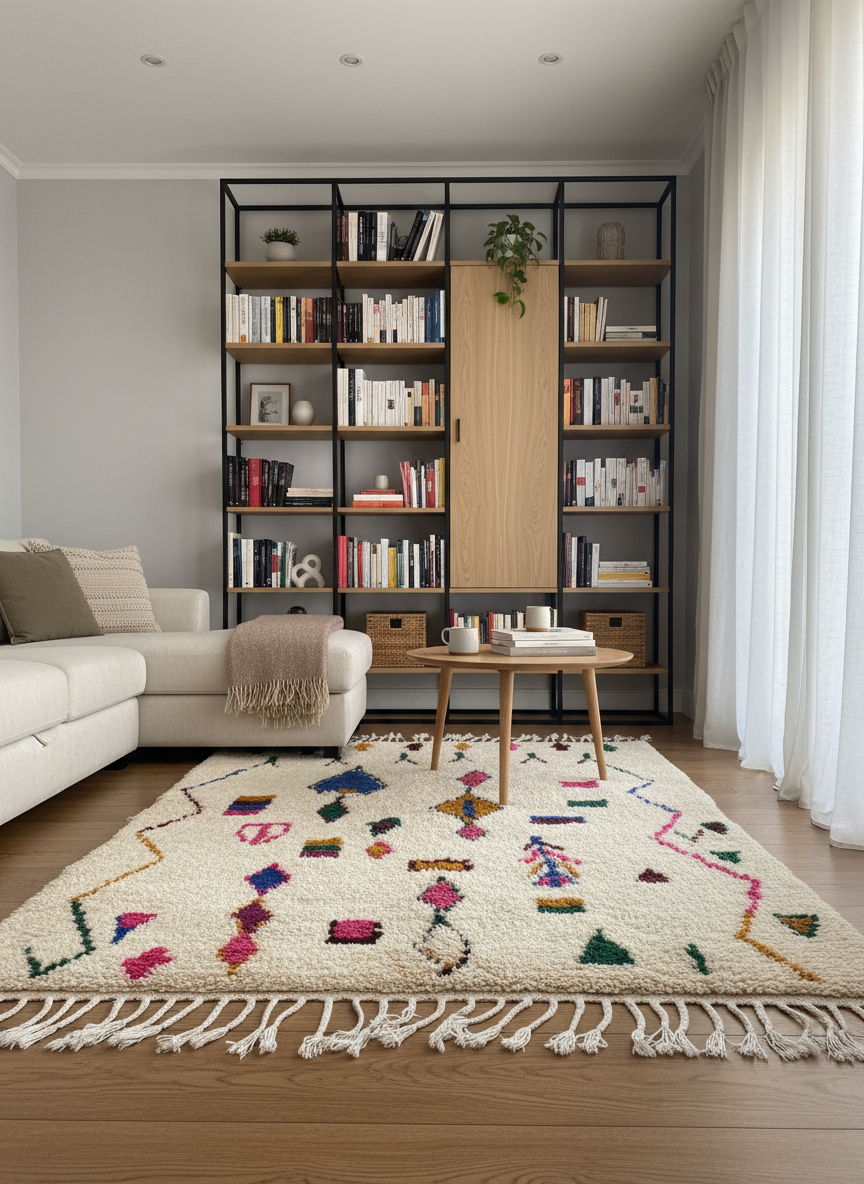 Tapis berbère Azilal à motifs