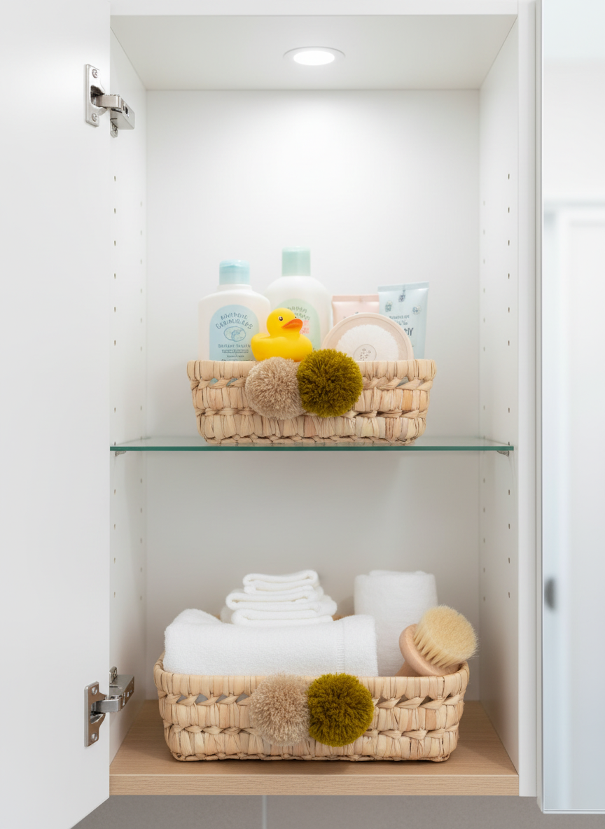 Panières en Osier Naturel Décorées de Pompons – Image 2